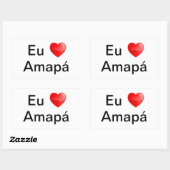 Adesivo eu amo Amapá Rechthoekige Sticker (Vel)