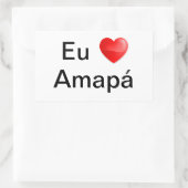 Adesivo eu amo Amapá Rechthoekige Sticker (Tas)