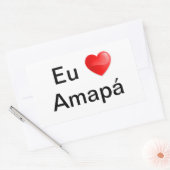 Adesivo eu amo Amapá Rechthoekige Sticker (Envelop)