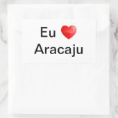 Adesivo eu amo Aracaju Rechthoekige Sticker (Tas)