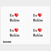 Adesivo eu amo Belém Rechthoekige Sticker (Vel)
