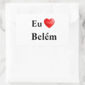 Adesivo eu amo Belém Rechthoekige Sticker (Tas)