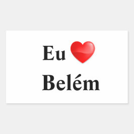 Adesivo eu amo Belém Rechthoekige Sticker