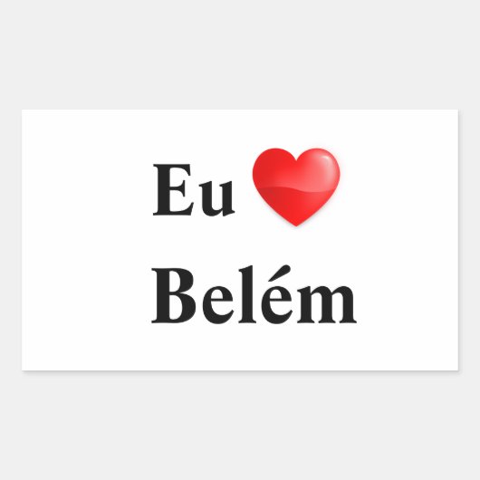 Adesivo eu amo Belém Rechthoekige Sticker (Voorkant)