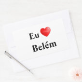 Adesivo eu amo Belém Rechthoekige Sticker (Envelop)