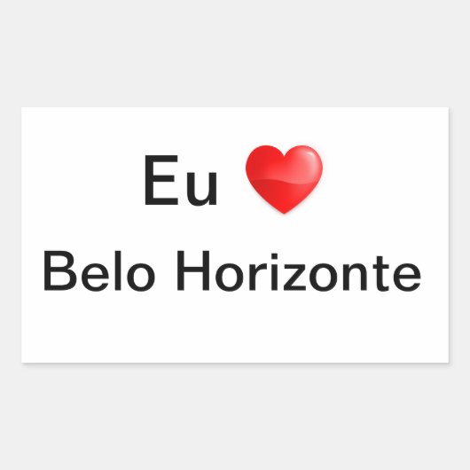 Adesivo eu amo Belo Horizonte Rechthoekige Sticker (Voorkant)