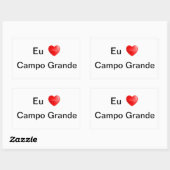 Adesivo eu amo Campo Grande Rechthoekige Sticker (Vel)