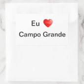 Adesivo eu amo Campo Grande Rechthoekige Sticker (Tas)