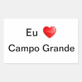 Adesivo eu amo Campo Grande Rechthoekige Sticker