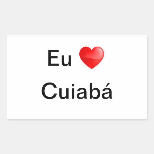 Adesivo eu amo Cuiabá Rechthoekige Sticker (Voorkant)