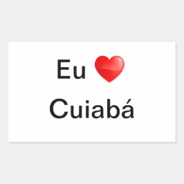 Adesivo eu amo Cuiabá Rechthoekige Sticker