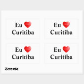 Adesivo eu amo Curitiba Rechthoekige Sticker (Vel)