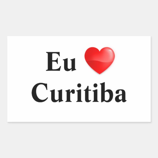 Adesivo eu amo Curitiba Rechthoekige Sticker (Voorkant)