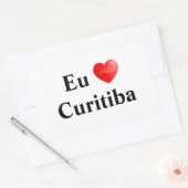 Adesivo eu amo Curitiba Rechthoekige Sticker (Envelop)