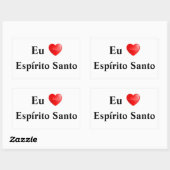 Adesivo eu amo Espírito Santo Rechthoekige Sticker (Vel)
