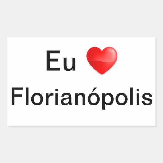 Adesivo eu amo Florianópolis Rechthoekige Sticker (Voorkant)