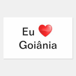 Adesivo eu amo Goiânia Rechthoekige Sticker