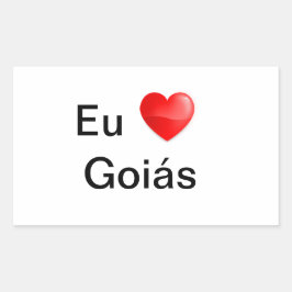 Adesivo Eu amo Goiás Rechthoekige Sticker