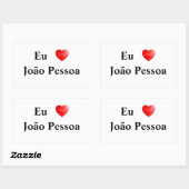 Adesivo eu amo João Pessoa Rechthoekige Sticker (Vel)