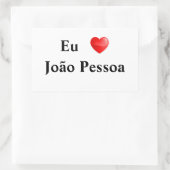 Adesivo eu amo João Pessoa Rechthoekige Sticker (Tas)