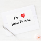 Adesivo eu amo João Pessoa Rechthoekige Sticker (Envelop)