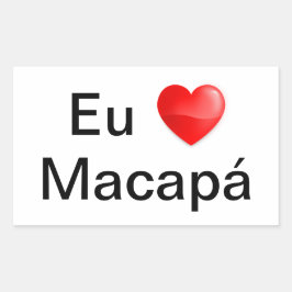 Adesivo eu amo Macapá Rechthoekige Sticker