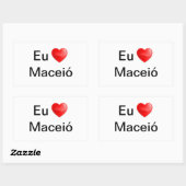 Adesivo eu amo Maceió Rechthoekige Sticker (Vel)