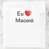 Adesivo eu amo Maceió Rechthoekige Sticker (Tas)