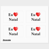 Adesivo eu amo Natal Rechthoekige Sticker (Vel)