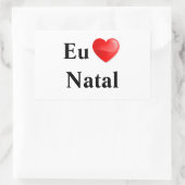 Adesivo eu amo Natal Rechthoekige Sticker (Tas)