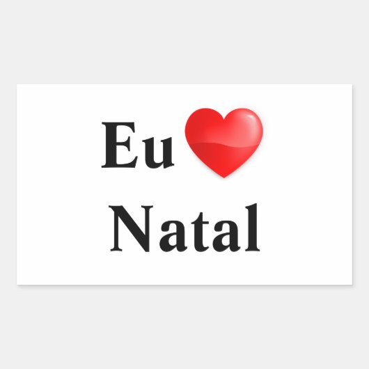 Adesivo eu amo Natal Rechthoekige Sticker (Voorkant)