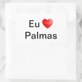 Adesivo eu amo Palmas Rechthoekige Sticker (Tas)
