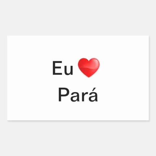 Adesivo eu amo Pará Rechthoekige Sticker (Voorkant)