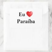 Adesivo eu amo Paraíba Rechthoekige Sticker (Tas)