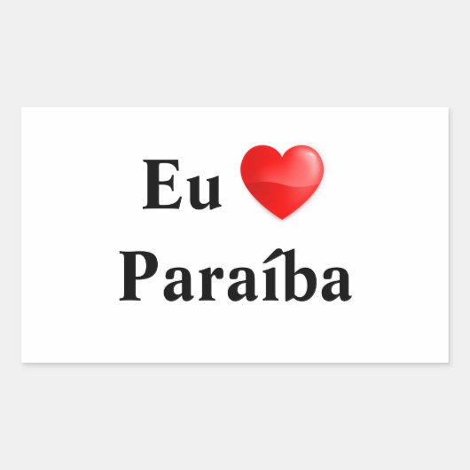 Adesivo eu amo Paraíba Rechthoekige Sticker (Voorkant)