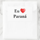 Adesivo eu amo Paraná Rechthoekige Sticker (Tas)