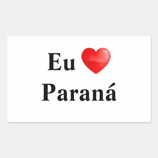 Adesivo eu amo Paraná Rechthoekige Sticker (Voorkant)