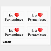 Adesivo eu amo Pernambuco Rechthoekige Sticker (Vel)