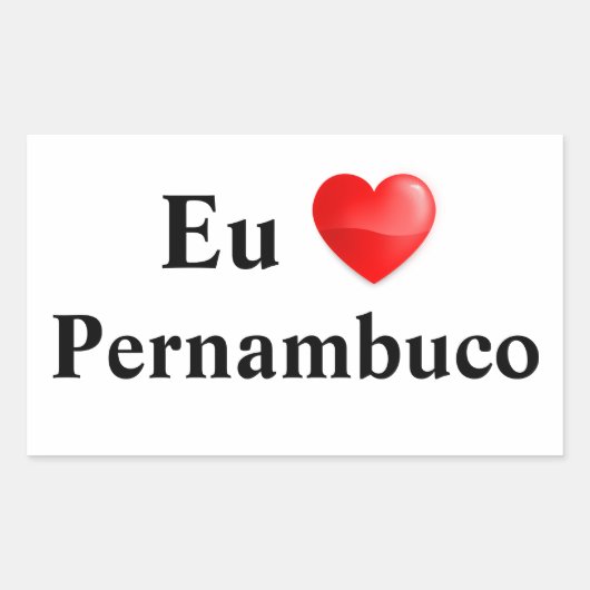 Adesivo eu amo Pernambuco Rechthoekige Sticker (Voorkant)