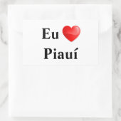 Adesivo eu amo Piauí Rechthoekige Sticker (Tas)
