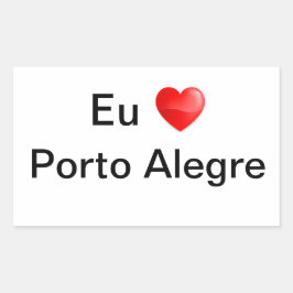 Adesivo eu amo Porto Alegre Rechthoekige Sticker