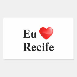 Adesivo eu amo Recife Rechthoekige Sticker