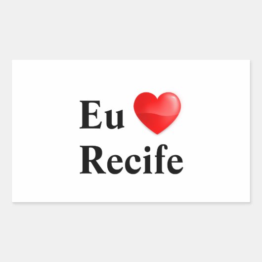 Adesivo eu amo Recife Rechthoekige Sticker (Voorkant)