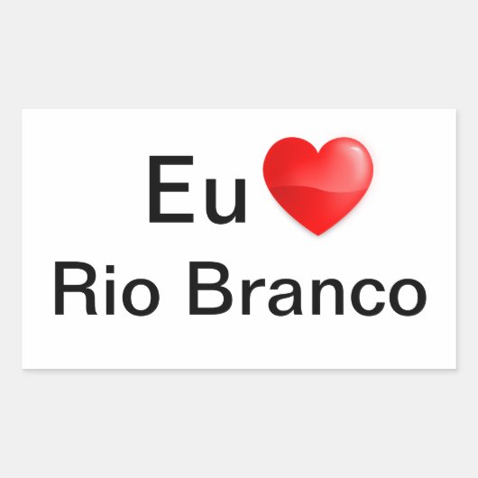Adesivo eu amo Rio Branco Rechthoekige Sticker (Voorkant)