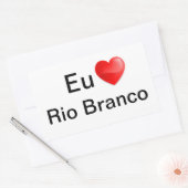 Adesivo eu amo Rio Branco Rechthoekige Sticker (Envelop)