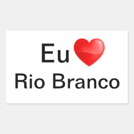 Adesivo eu amo Rio Branco Rechthoekige Sticker