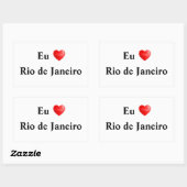 Adesivo eu amo Rio de Janeiro Rechthoekige Sticker (Vel)