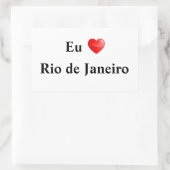 Adesivo eu amo Rio de Janeiro Rechthoekige Sticker (Tas)