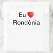 Adesivo eu amo Rondônia Rechthoekige Sticker (Tas)