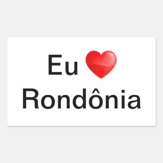 Adesivo eu amo Rondônia Rechthoekige Sticker (Voorkant)